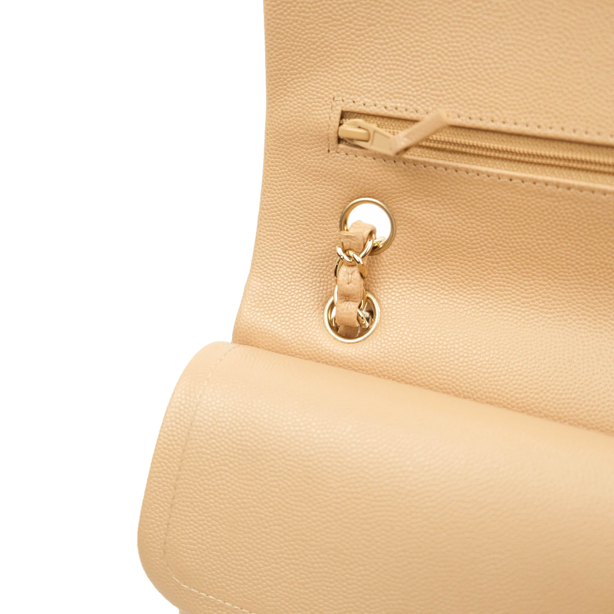 Chanel Classic Medium Double Flap Bag in Dark Beige Caviar Leather with Gold Hardware | Luxury Designer Handbag for Women | Perfect for Work, Evening Events & Everyday Use