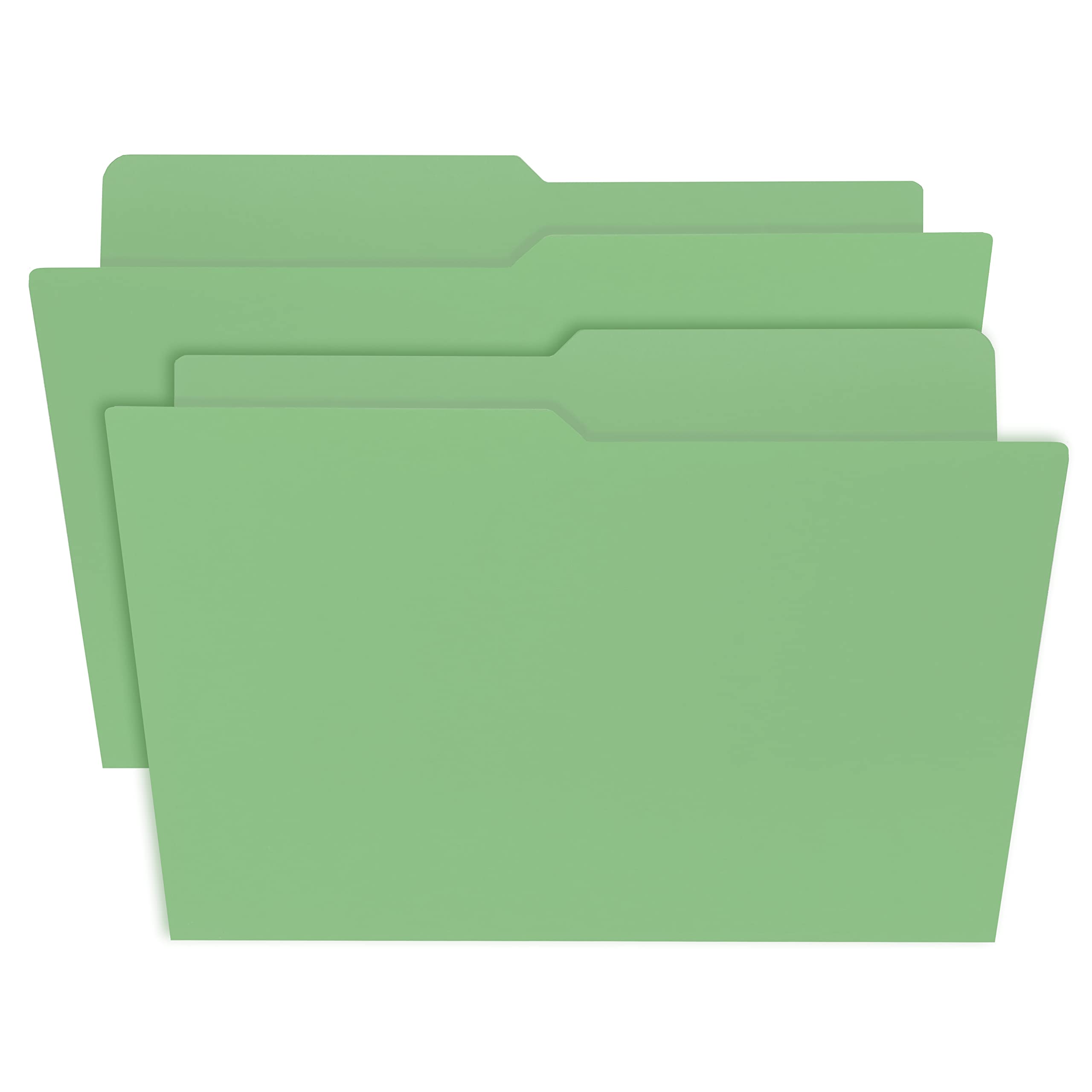uBoxes Letter Folders - 100 Pack (4 Boxes of 25) - Green Document Organizers for Office, School & Mailing - Perfect for Filing, Mailing & Paper Organization