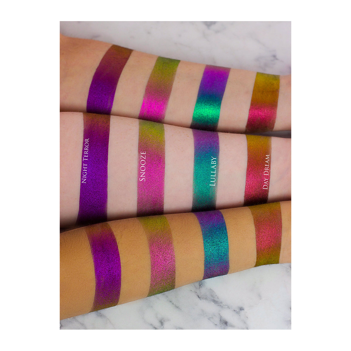 Multi Chrome Loose Eyeshadow - Day Dream Shimmer Pigment | Long-Lasting Metallic Makeup for Parties, Cosplay & Special Occasions