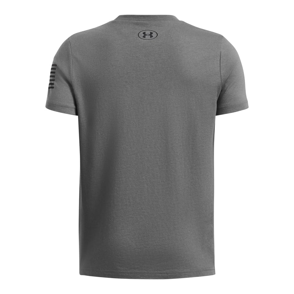 Under Armour Boys' Freedom Logo T-Shirt - Comfortable Cotton Short Sleeve Tee for Active Kids - Perfect for School, Sports & Everyday Wear