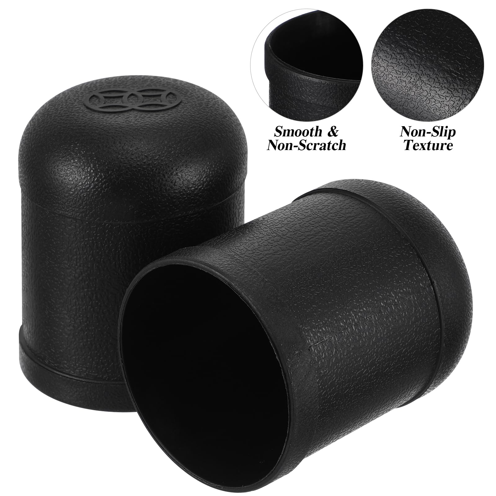 10PCS Professional Rolling Dice Cup Set - Black Cylindrical Dice Box for Casino, Bar, Poker, Board Games & Party Decor - Perfect for Game Nights, Family Gatherings & Casino-Themed Events