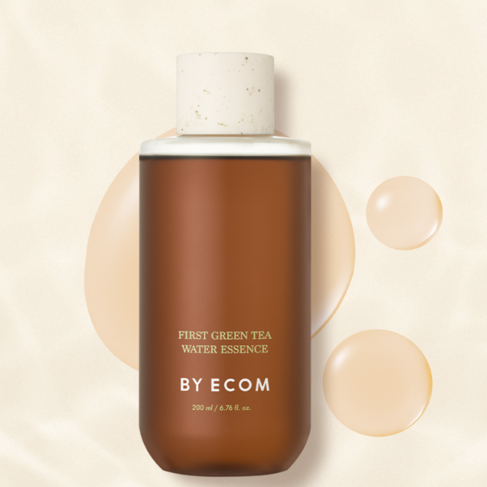 BY ECOM First Green Tea Water Essence 200ml - Hydrating Facial Toner for Dry & Sensitive Skin | Daily Skincare Routine & Makeup Prep
