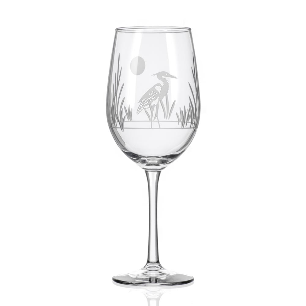 Premium Heron 12oz White Wine Glasses Set of 4 - Elegant Crystal Clear Stemware for Chardonnay, Sauvignon Blanc & Riesling | Perfect for Dinner Parties, Weddings & Romantic Evenings