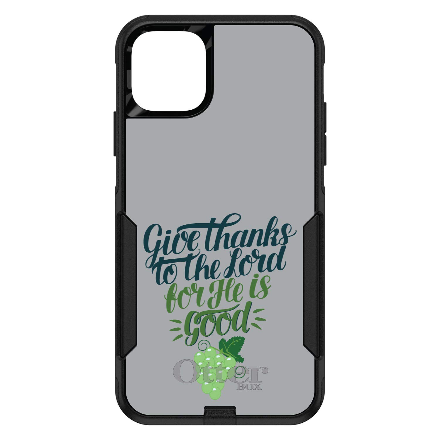DistinctInk iPhone 12 Pro MAX Case (6.7 Inch) - Durable Protective Cover Compatible with OtterBox Commuter - Custom Black Design with Inspirational 