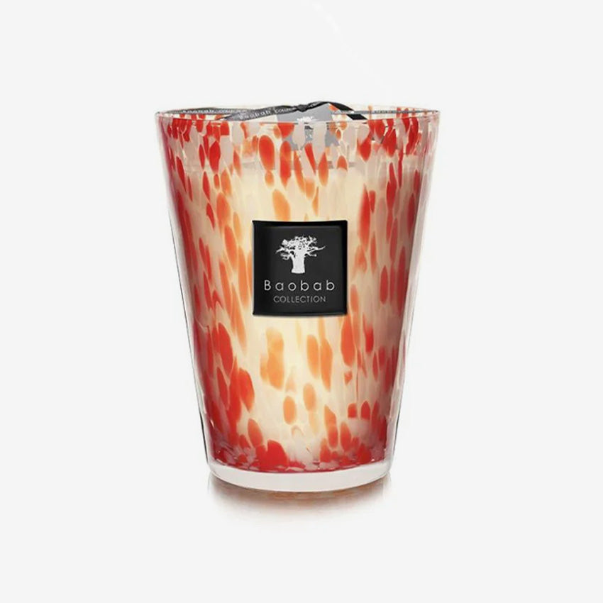 Baobab Collection Pearls Coral Scented Candle - Luxury Home Fragrance for Living Room, Bedroom & Bathroom Decor