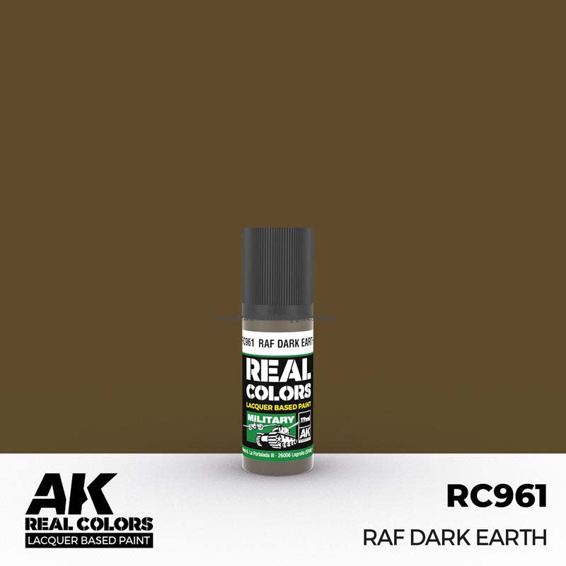AK Interactive Real Colors RAF Dark Earth - Acrylic Paint for Scale Models - Perfect for Military Aircraft & Diorama Painting