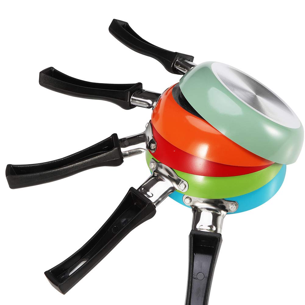 4.72 Inch Mini Non-Stick Frying Pan with Heat-Resistant Handle - Safe for Gas, Oven, Grill & Stove - Perfect for Eggs, Pancakes & Small Meals (Gray Green)