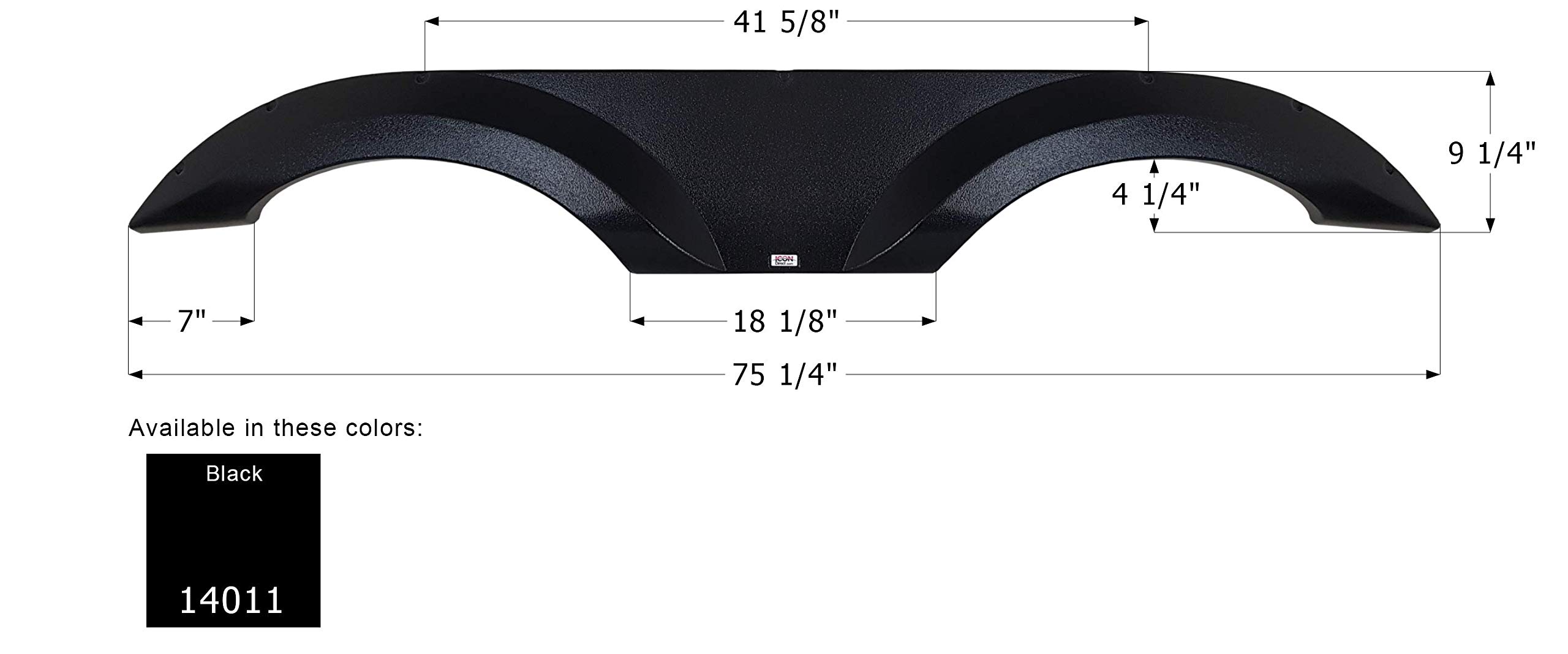 ICON 14011 Tandem Axle Fender Skirt FS4011 for Jayco RV Trailers - Black Replacement Part for Enhanced Protection & Style | Perfect for Camping & Road Trips