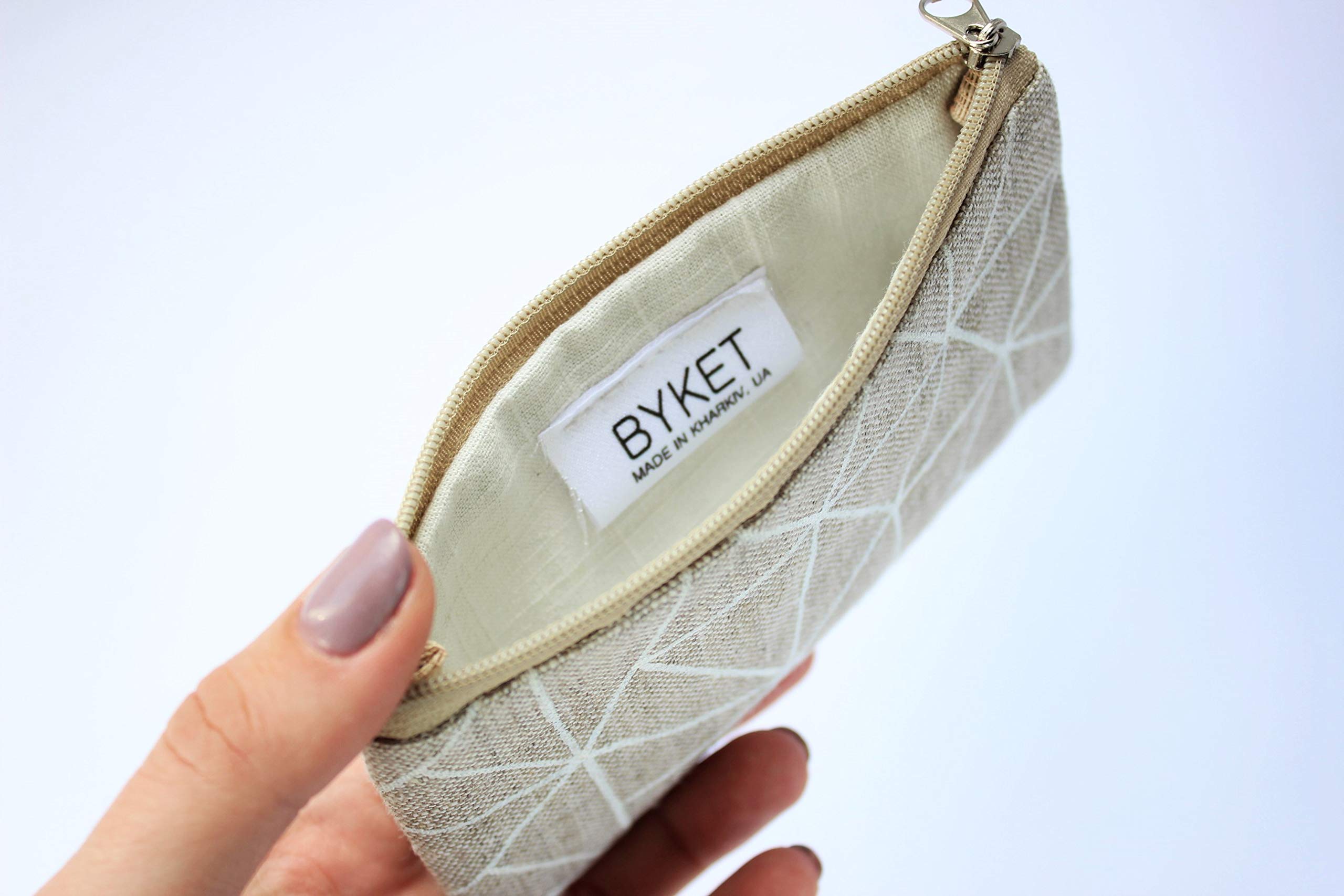 Small Coin Purse - Linen Zippered Change Wallet for Women & Men - Perfect for Coins, Cash, Cards, and Travel Essentials | Compact & Durable Money Pouch for Everyday Use, Shopping, and On-the-Go Organization
