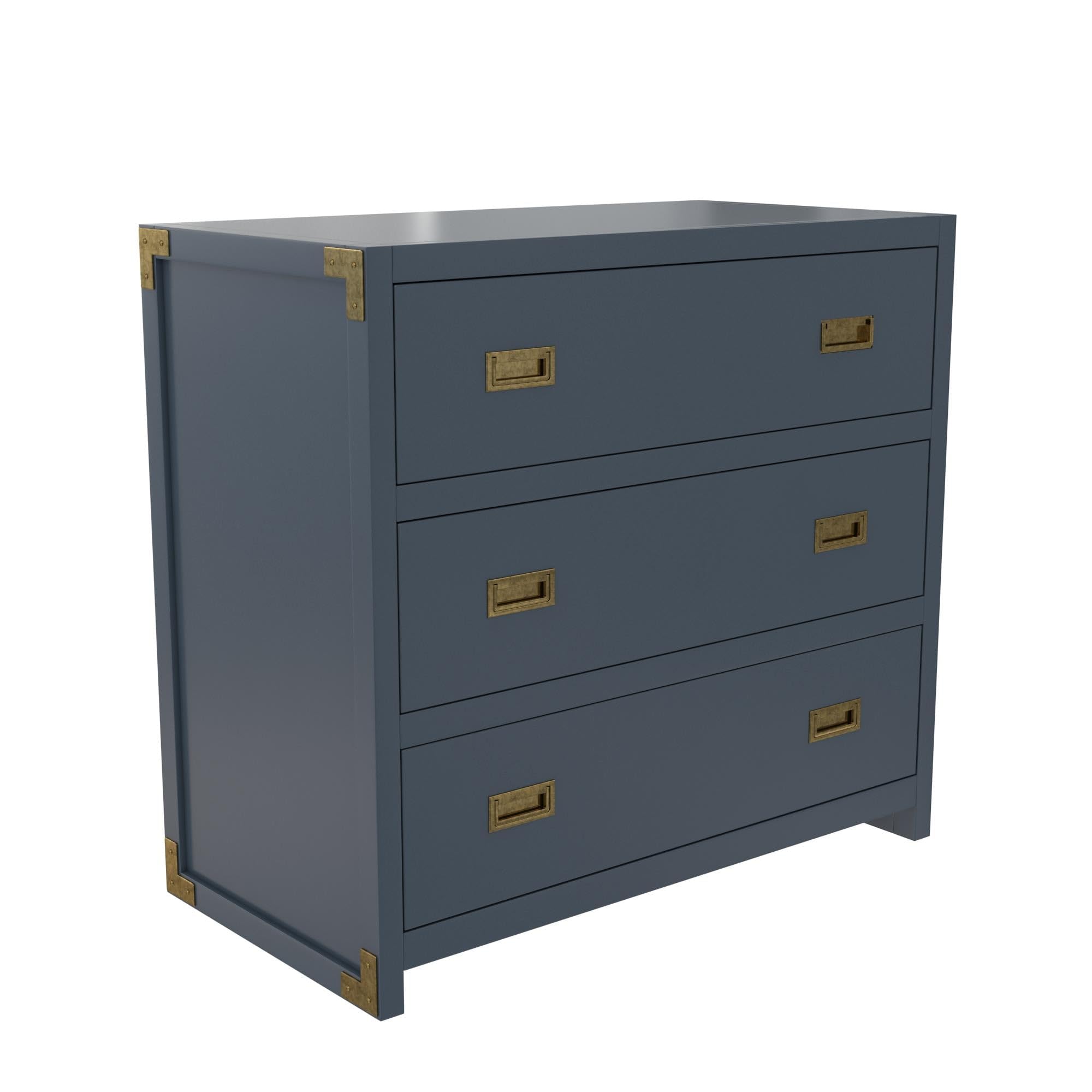 Baby Relax Miles 3-Drawer Dresser in Graphite Blue - Nursery Furniture for Baby Room Organization & Storage | Perfect for Newborns, Toddlers & Kids Bedrooms