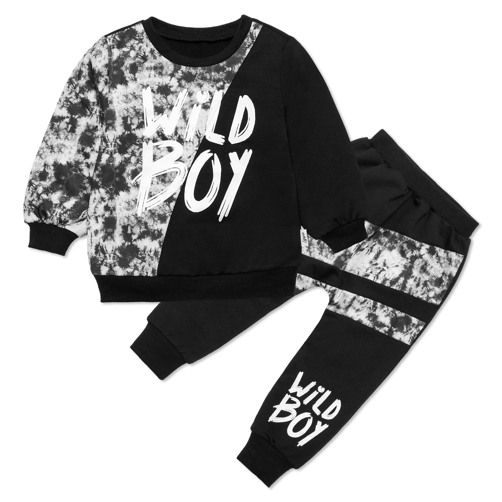 SYNPOS Baby Boy Clothes Set - Soft Cotton Pullover & Pants Outfits for Newborn to Toddler (6-24 Months, Sizes 1T-5T) - Perfect for Playtime, Family Photos & Everyday Wear