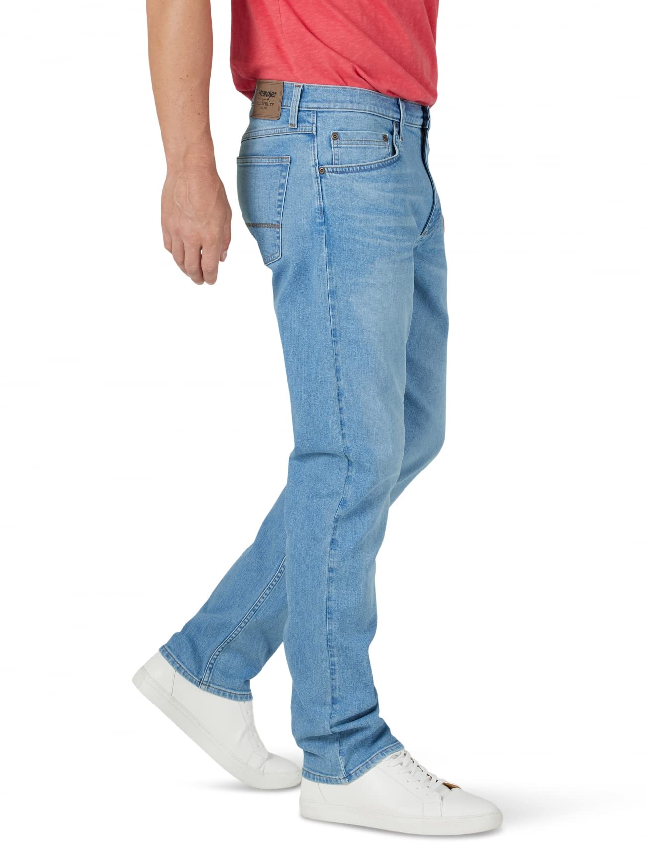 Wrangler Authentics Men's Athletic Fit Stretch Jean Pants - Comfortable & Durable Denim for Casual Wear, Work & Outdoor Activities