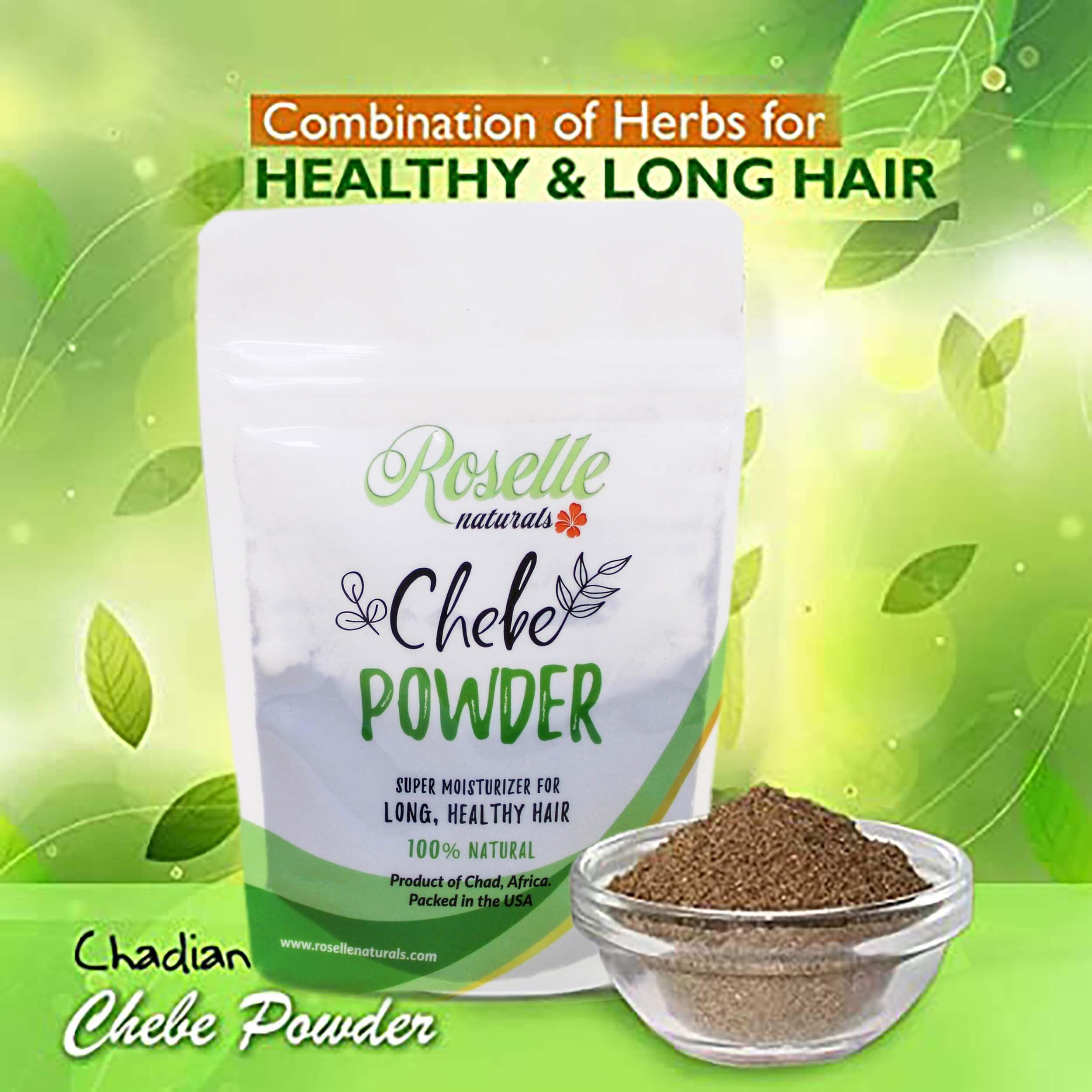 Organic Chebe Powder from Chad, Africa - 60g Natural Hair Growth Treatment | Deep Moisturizing Chebe Hair Mask for Length Retention & Scalp Health | Perfect for Natural, Curly, Braided & Protective Styles