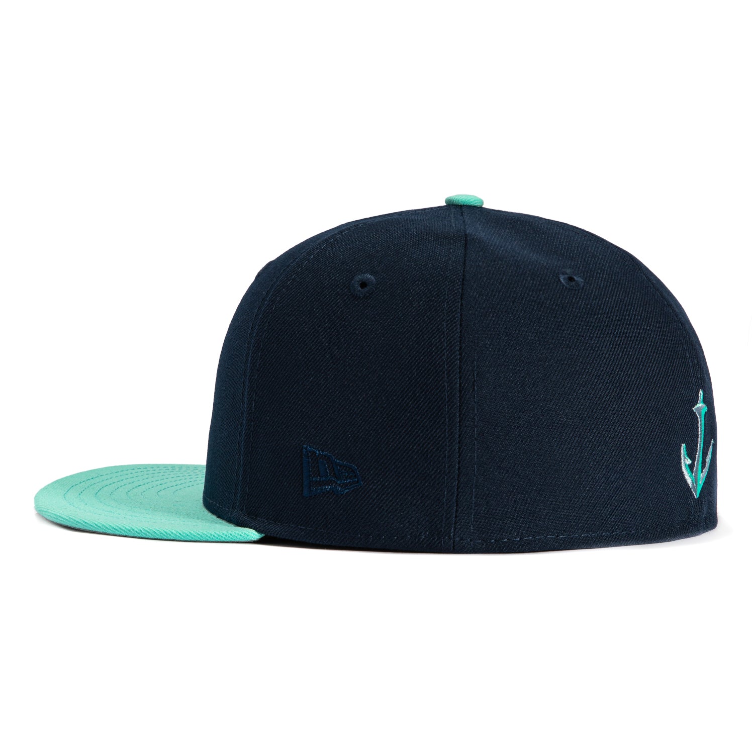 New Era 59Fifty Seattle Kraken Embroidered Patch Snapback Hat - Navy Blue & Mint Green Hockey Cap for NHL Fans | Perfect for Game Day, Streetwear & Sports Collections