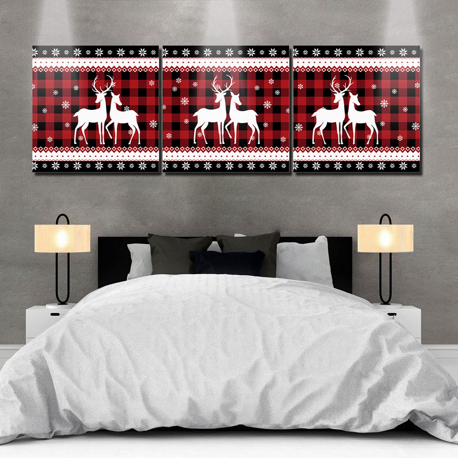 Snowflake Reindeer Christmas Wall Art - 20