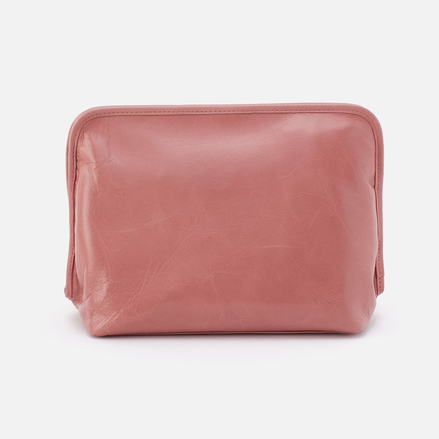 Luxury Large Leather Cosmetic Bag for Women - Rose Pink Makeup Pouch - Perfect for Travel, Gym & Everyday Essentials Organization