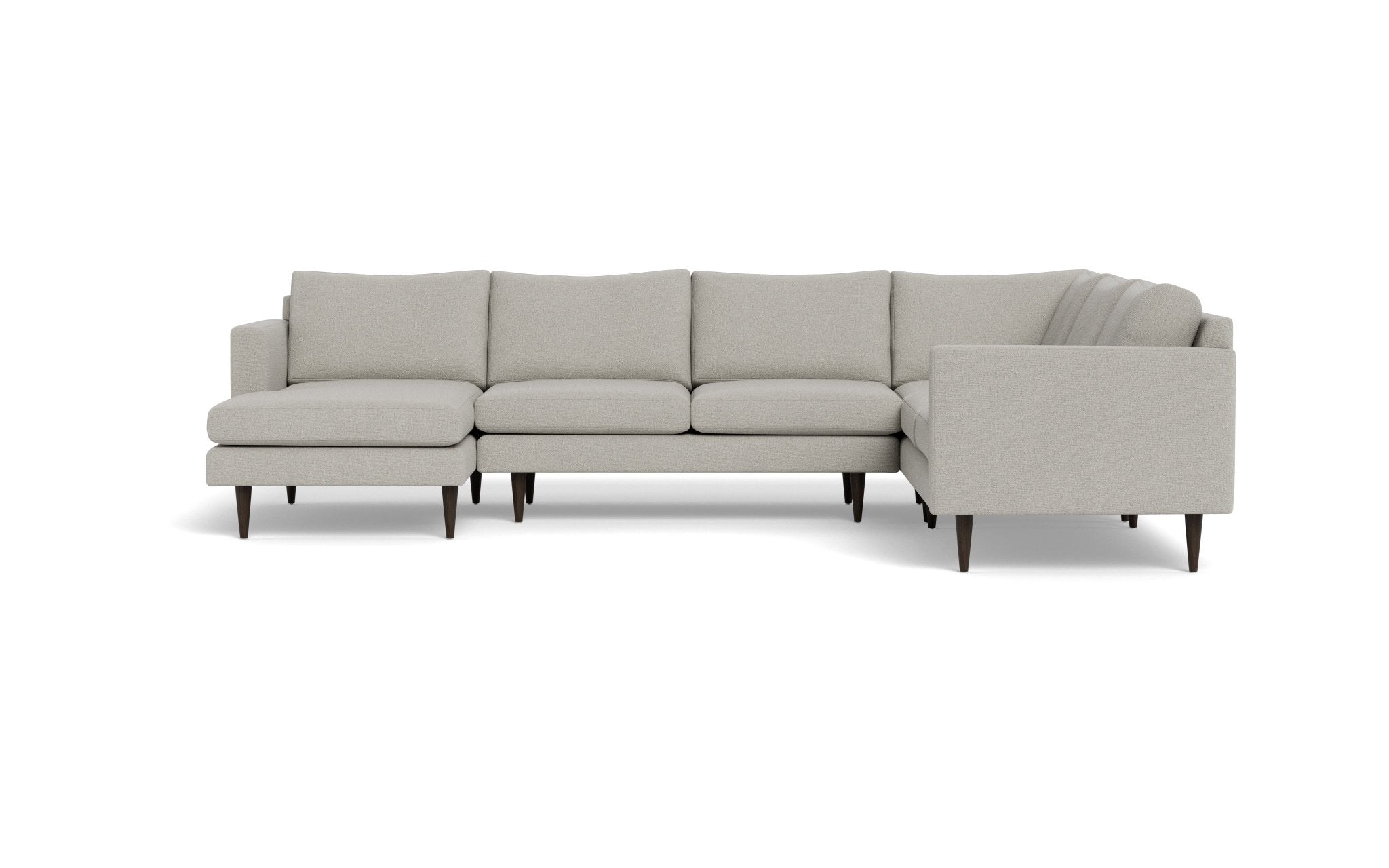 Wallace 131 Modern Untufted Corner Sectional Sofa with Left Chaise - Contemporary Living Room Furniture for Small Spaces & Apartments