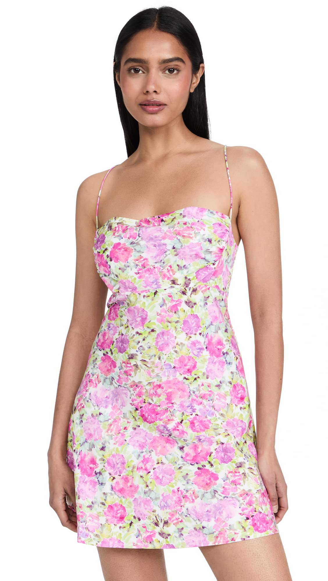 For Love & Lemons Women's Paulina Mini Dress - Floral Lace Summer Dress for Weddings, Dates & Parties