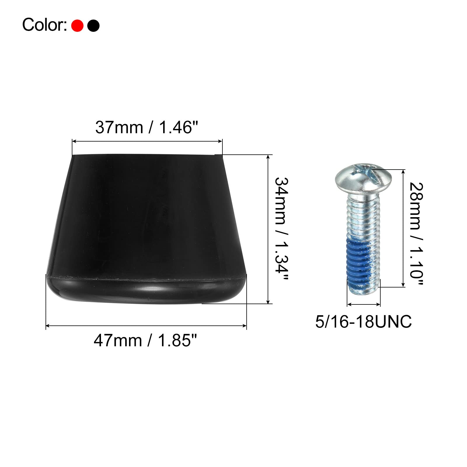 PATIKIL Roller Skate Toe Stops with Screwdriver - Durable Rubber Brake Stoppers for Roller Skates Replacement - Perfect for Outdoor Skating, Roller Derby & Rink Use
