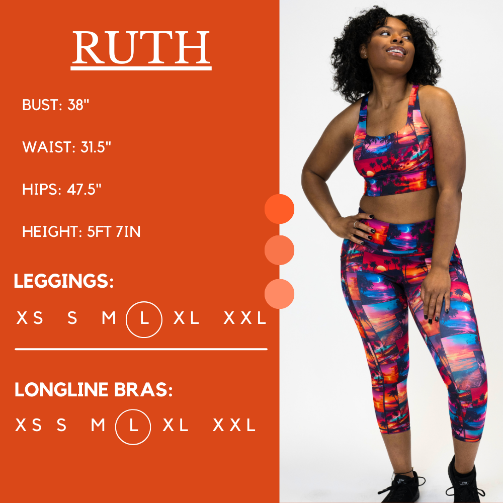 Sunset Snapshot High Waist Yoga Leggings - Women's Printed Workout Pants for Running, Gym & Lounge - Soft Stretchy Comfort