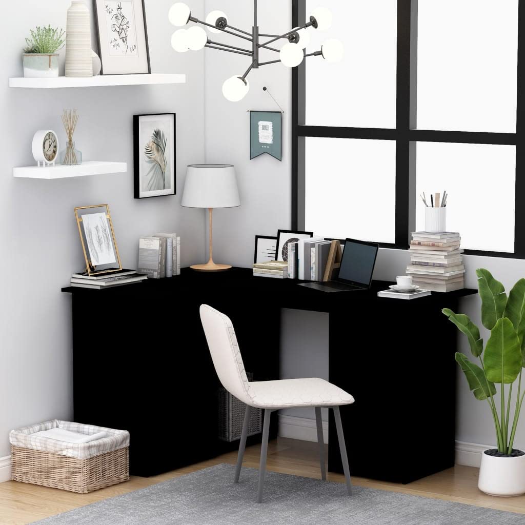 Industrial L-Shaped Corner Computer Desk 57.1