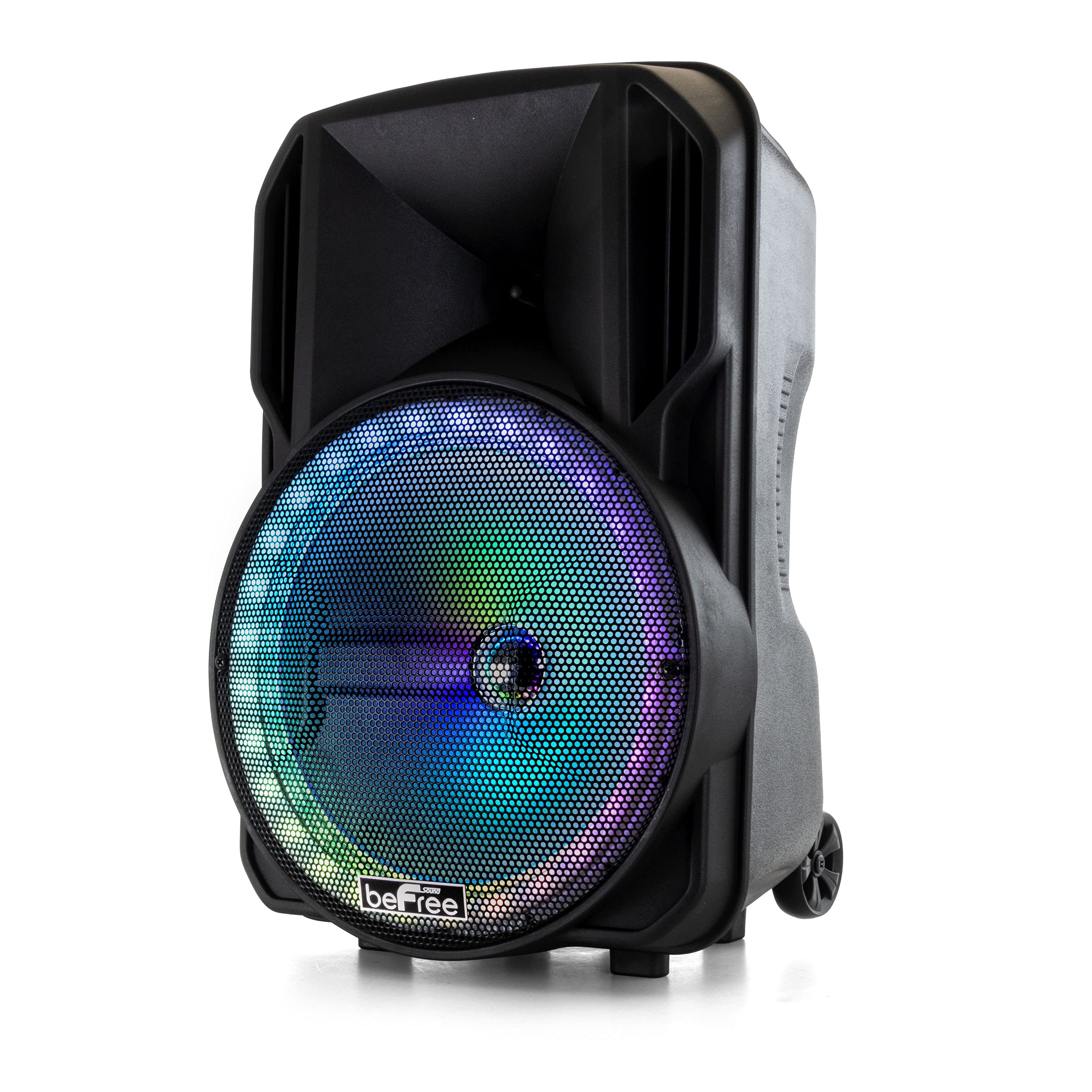 beFree Sound 12 Inch Portable Bluetooth Speaker with Rechargeable Battery, LED Lights & Powerful Sound - Perfect for Parties, Outdoor Events & Home Entertainment