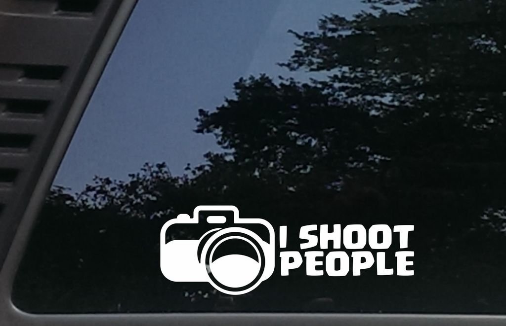 I Shoot People - Photographer Vinyl Decal (8.5