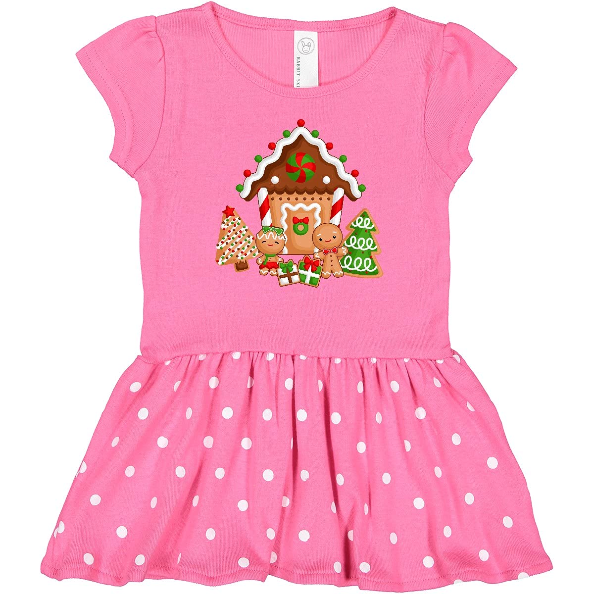 Inktastic Gingerbread House Christmas Infant Dress - Adorable Holiday Outfit for Baby Girls & Boys - Perfect for Christmas Photos, Parties & Family Gatherings