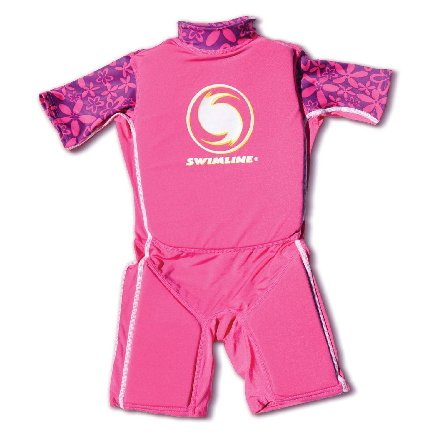 Swimline Pink Lycra Girls Float Swim Trainer Wetsuit Life Vest - Large (2 Pack) | Kids Swimming Safety Gear for Pool, Beach & Water Activities
