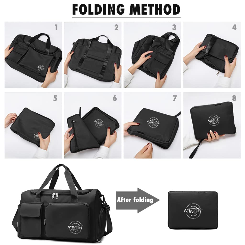 Stylish Women's Travel Duffel Tote Bag - Waterproof Weekender Overnight Carry On Bag with Trolley Sleeve for Airplane, Gym, Beach & Weekend Getaways | Perfect as Gym Bag, Yoga Bag & Overnight Travel Bag