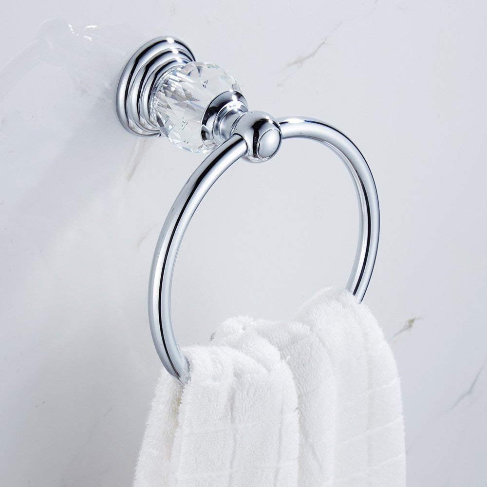 WOLIBEER 24 Inch Chrome Bathroom Accessories Set - Polished Brass Towel Bar, Toilet Paper Holder, Towel Ring & Coat Hooks (4-Piece Wall Mounted) for Modern Bathroom Decor | Perfect for Home, Hotel & Spa