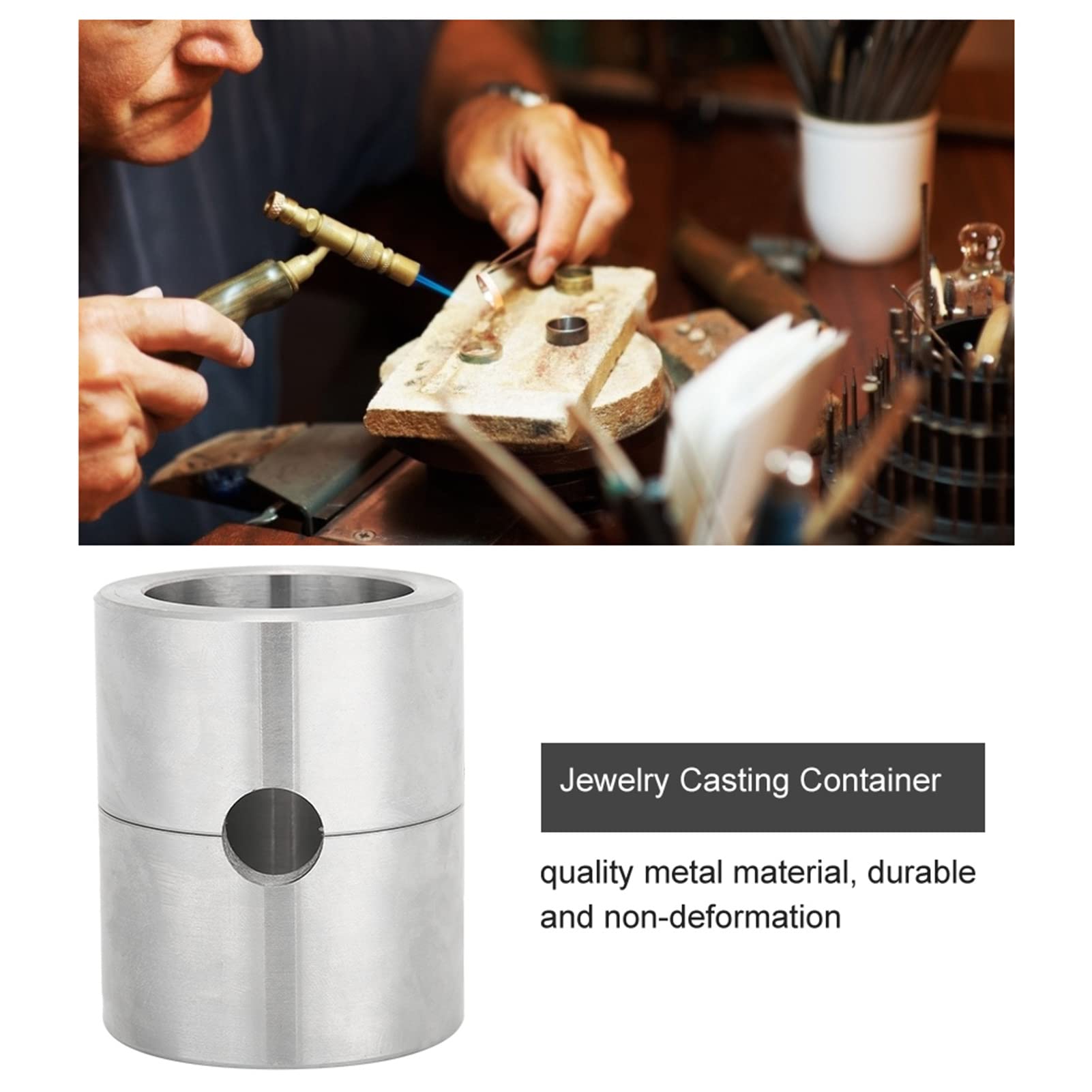 High-Temperature Metal Jewelry Casting Melting Pot - Durable Sandbox Crucible for Jewelry Making & Repair - Perfect for DIY Gold, Silver, Copper Casting - Ideal for Home Studios & Professional Jewelers