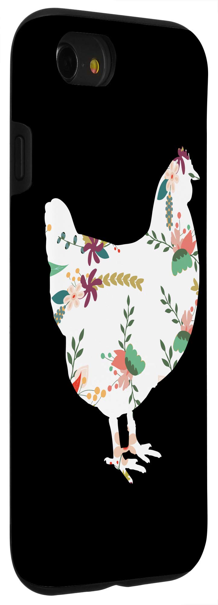 iPhone SE (2020) / 7 / 8 Floral Hawaiian Chicken Print Phone Case - Trendy Protective Cover for Women & Men - Perfect for Beach Vacation, Summer Outfits and Tropical Theme Parties