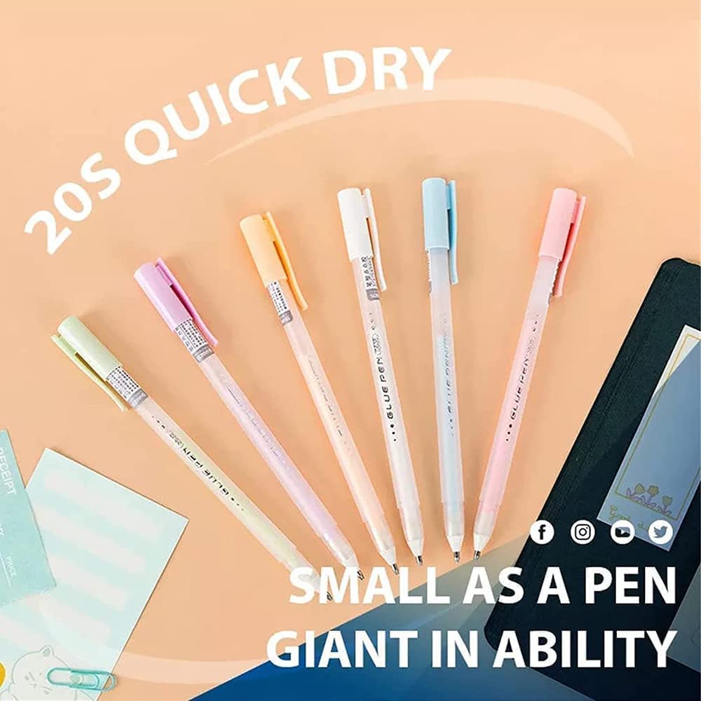 Asera Multi-Purpose Glue Pen Stick 3-Pack | Non-Toxic Adhesive for Crafts, Scrapbooking, Office & School Supplies | Perfect for DIY Projects, Paper Art, Home Decor & Classroom Activities