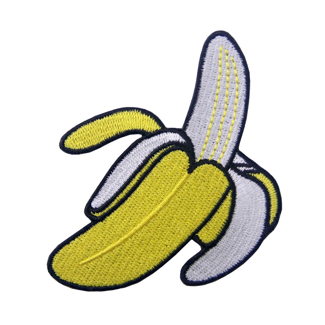 Banana Embroidered Iron On Patch for DIY Clothing, Hats, Bags - Fun Sew On Applique for Kids & Adults - Perfect for Costumes, Denim Jackets, Backpacks & More