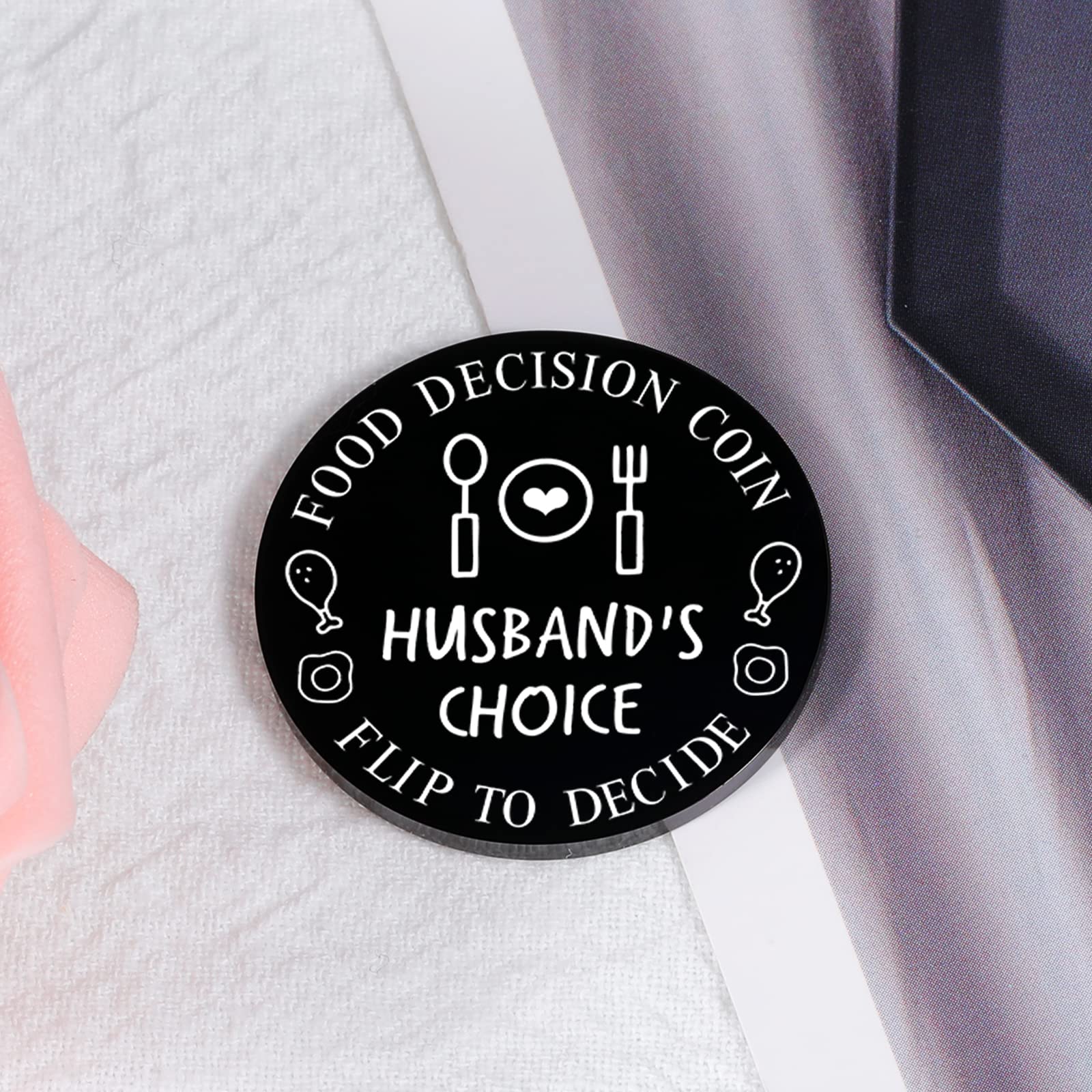 Funny Decision Coin for Couples - Yes No Flip Coin for Him Her - Perfect Anniversary, Wedding & Birthday Gift for Husband Wife - Unique Valentine's Day Present for Newlyweds - Great for Date Nights, Game Challenges & Romantic Surprises