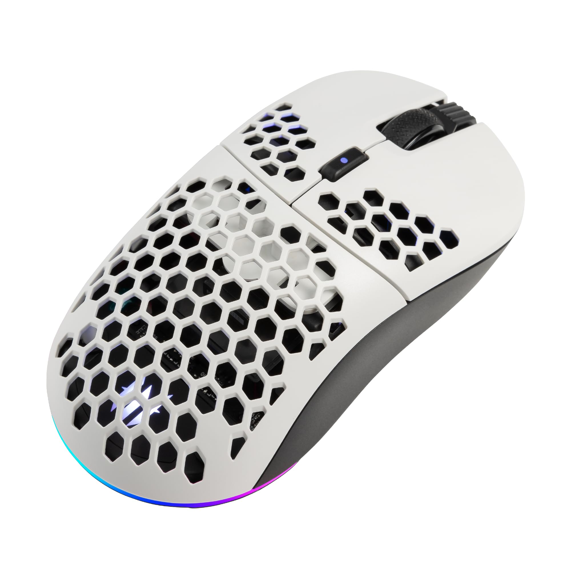 TECWARE Pulse Elite Wireless Gaming Mouse - Lightweight Honeycomb Design with Extra Black & White Shells - Perfect for FPS, MOBA, and Esports Gaming