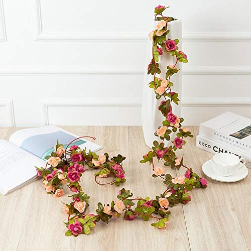 5pcs Fall Rose Red