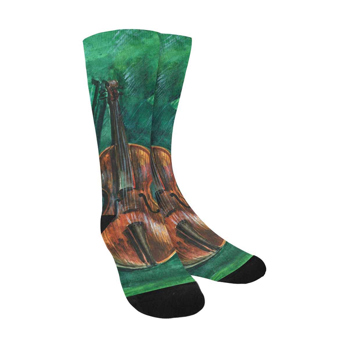 Custom Vintage Watercolor Athletic Crew Socks for Men & Women - Breathable Unisex Sports Socks for Running, Gym & Casual Wear - InterestPrint Vinlon Socks