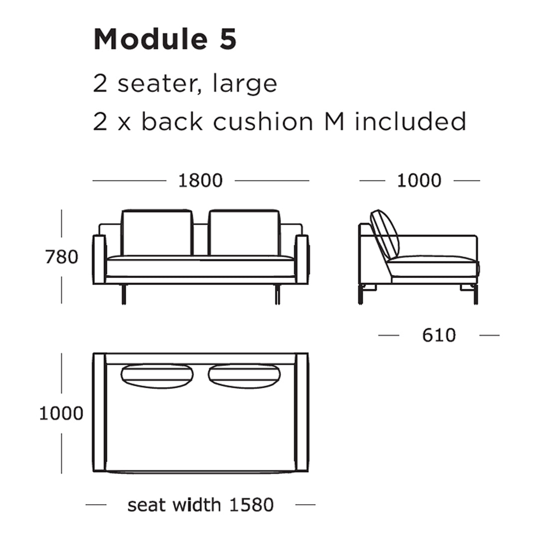 Edge V2 Modular Sofa Set - 8-Piece Customizable Sectional Couch for Living Room, Lounge & Office - Modern L-Shaped Sofa with Reversible Chaise & Ottoman