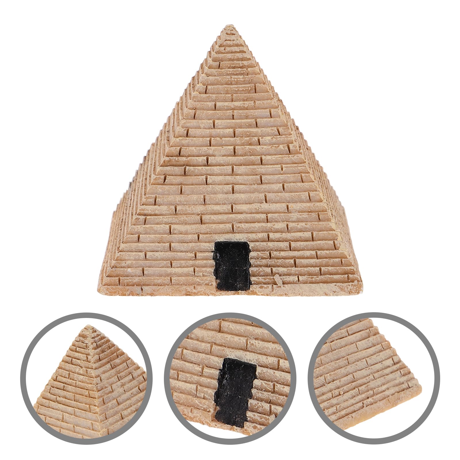 Yardwe 2pcs Mini Pyramid Decor - Egyptian Resin Crafts for Home & Car Display