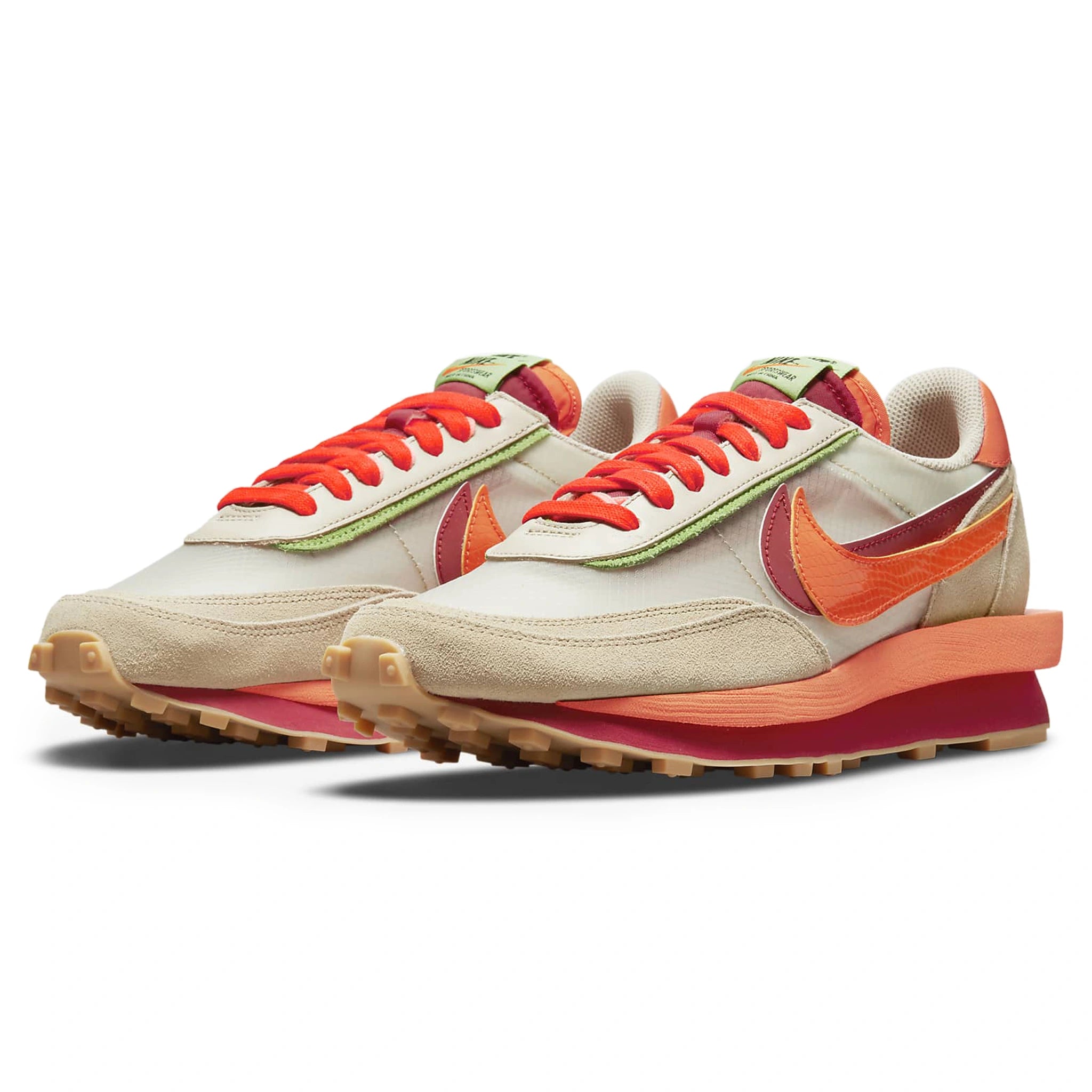 Nike x Sacai LD Waffle CLOT Net Orange Blaze Sneakers - Limited Edition Collab Running Shoes for Men & Women - Perfect for Streetwear Fashion & Casual Wear