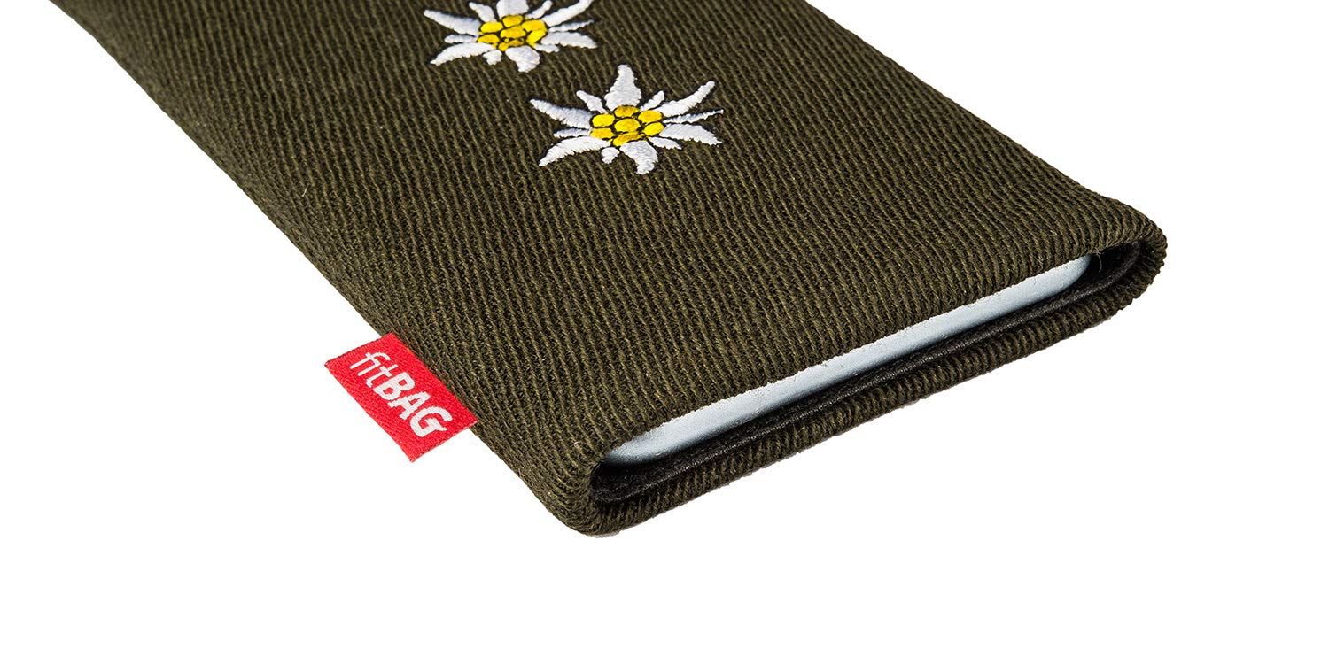 Premium Custom Tailored Edelweiss Sleeve Case for BlackBerry KEY2 / KeyTwo | German-Made Luxury Fabric Pouch with Microfiber Lining for Screen Protection & Cleaning | Perfect for Business Professionals & Travel Use
