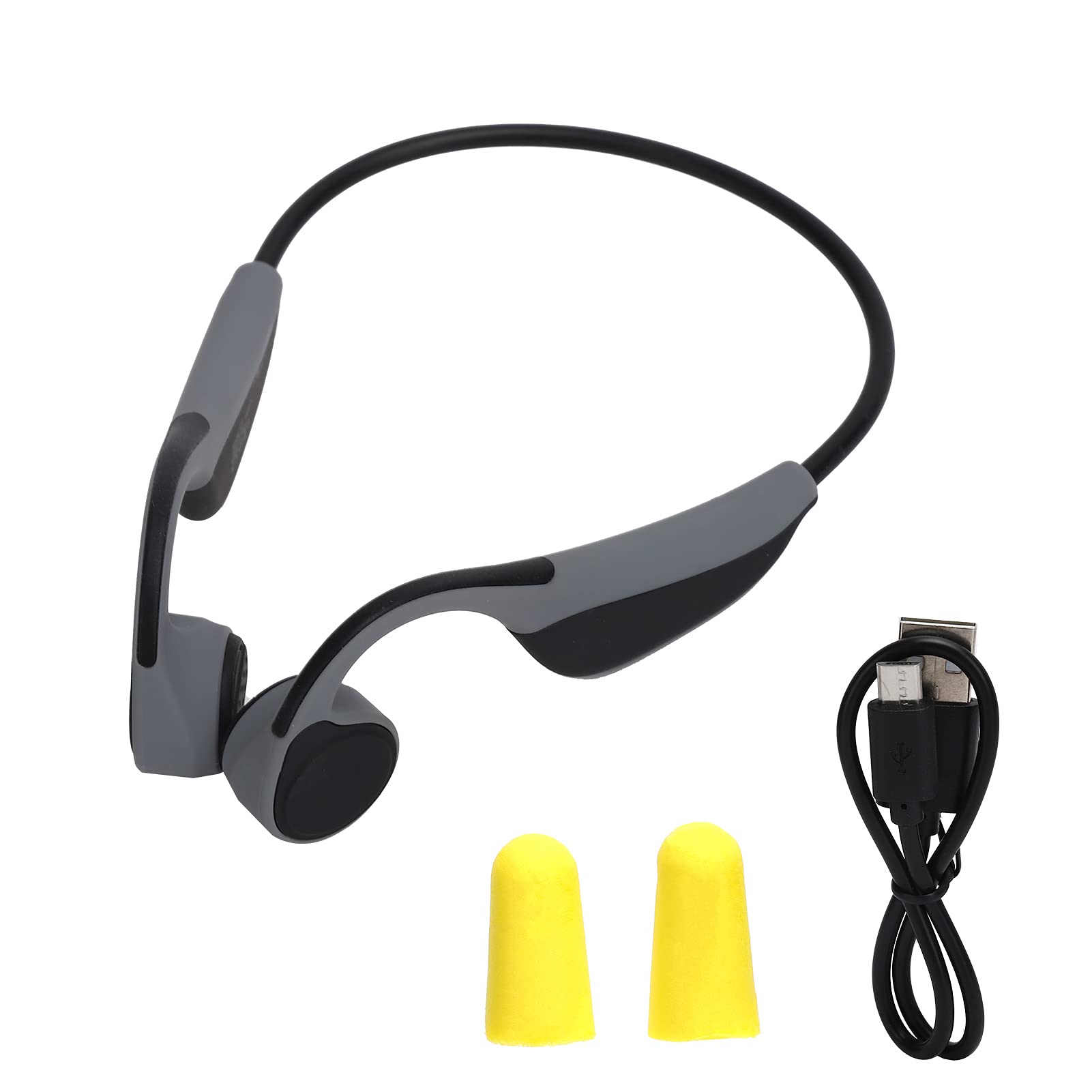 V9 Open-Ear Bone Conduction Bluetooth 5.0 Headphones - Lightweight Wireless Sports Earphones for Running, Hiking, Cycling & Driving - Sweatproof Comfort Fit (Black) | Perfect for Outdoor Activities, Workouts & Commuting