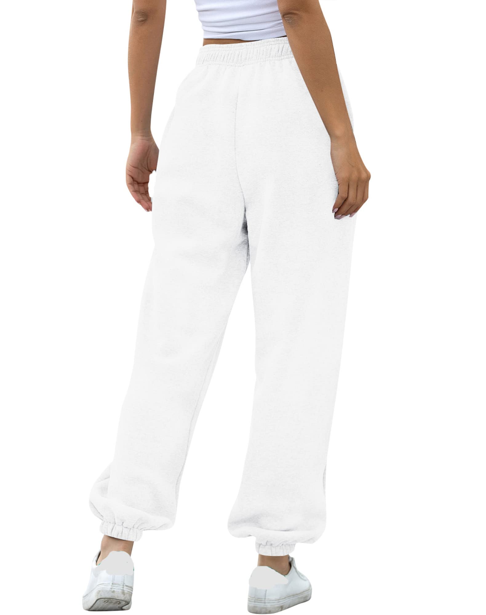 TSMNZMU Women's High Waist Jogger Sweatpants - Athletic Fit Gym Workout Pants with Pockets & Cinch Bottom for Yoga, Running & Lounge Wear