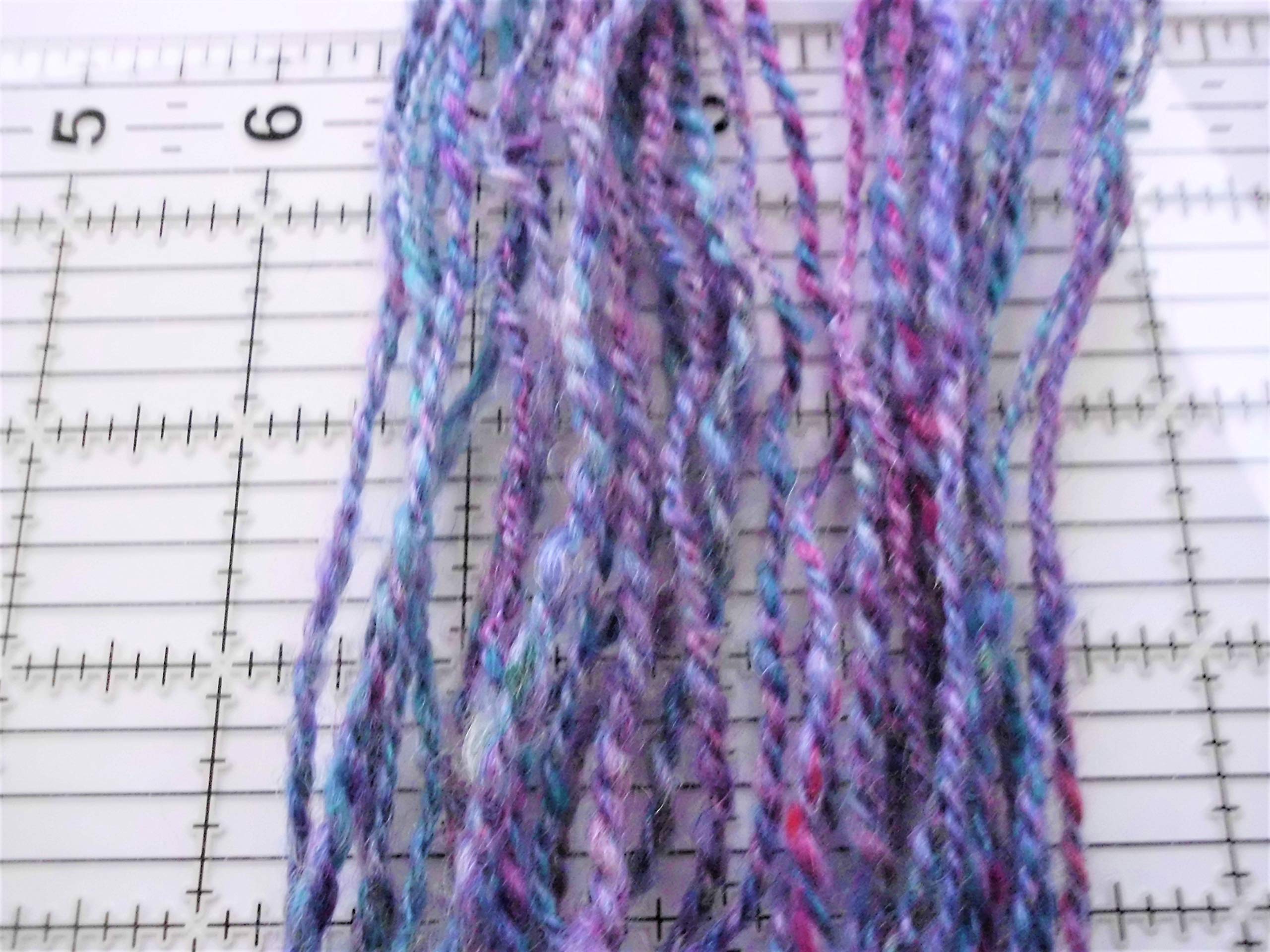 Hand Spun Blue Violet Purple Wool Mohair Worsted Weight Yarn - Premium Knitting & Crochet Yarn for Sweaters, Scarves & Winter Accessories