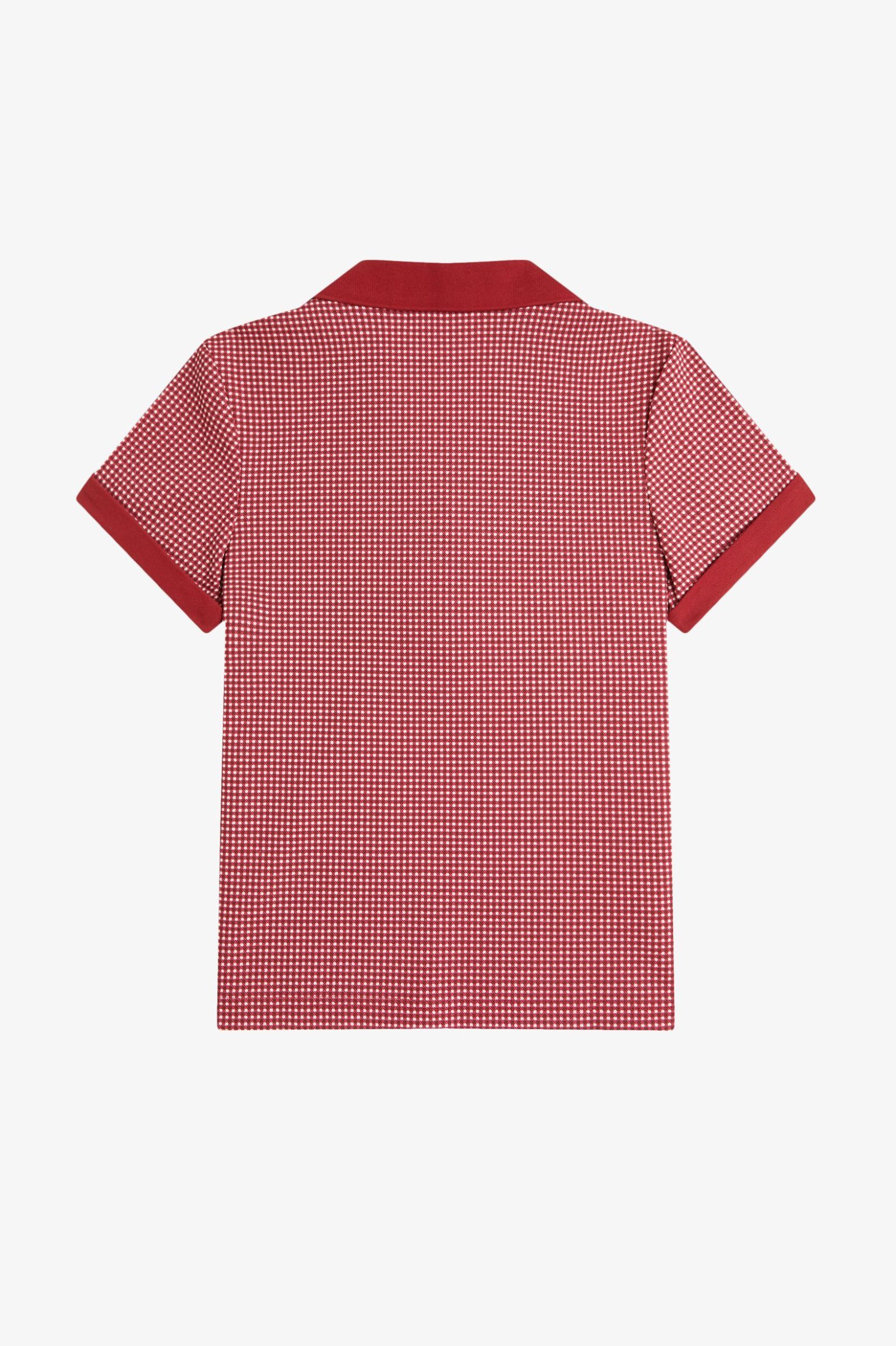 Fred Perry Gingham Knitted Shirt for Men | Classic Cotton Polo Shirt with Button Placket | Casual & Smart Office Wear | Perfect for Summer Outfits & Business Casual Occasions