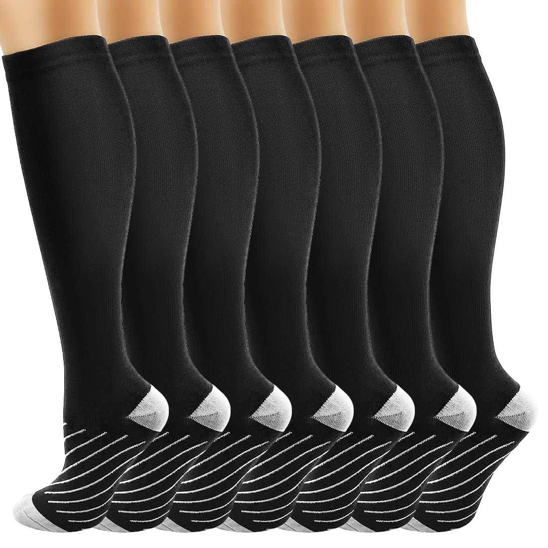 Best Compression Socks for Women & Men - Improved Circulation & Support for Running, Sports, Nursing, Travel - Perfect for Athletes, Nurses & Frequent Flyers