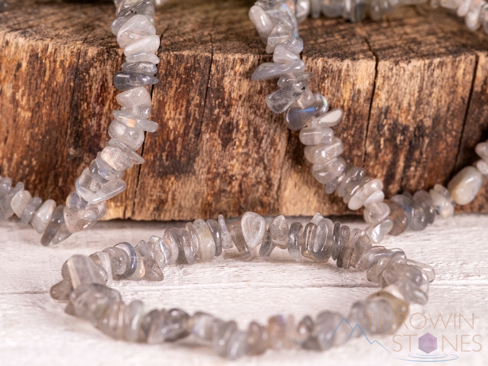 LABRADORITE Crystal Bracelet - Handmade Healing Stone Beaded Bracelet with Natural Chip Beads | Spiritual Jewelry for Meditation, Energy Balancing & Chakra Healing (E1694)