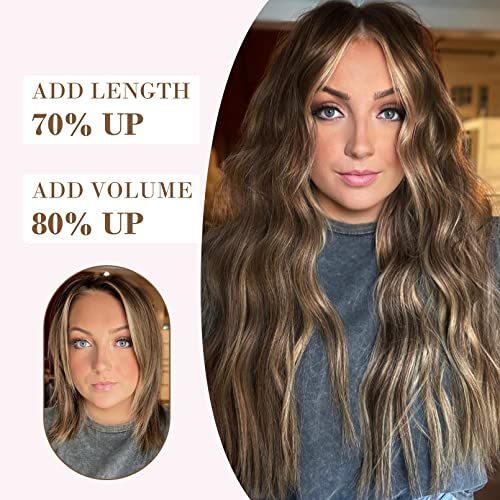 4PCS Clip-in Synthetic Hair Extensions - Long & Thick Hair Extensions for Women - Perfect for Parties, Weddings & Everyday Styling
